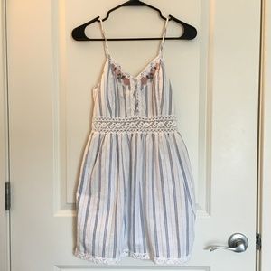 Abercrombie & Fitch White Striped Dress